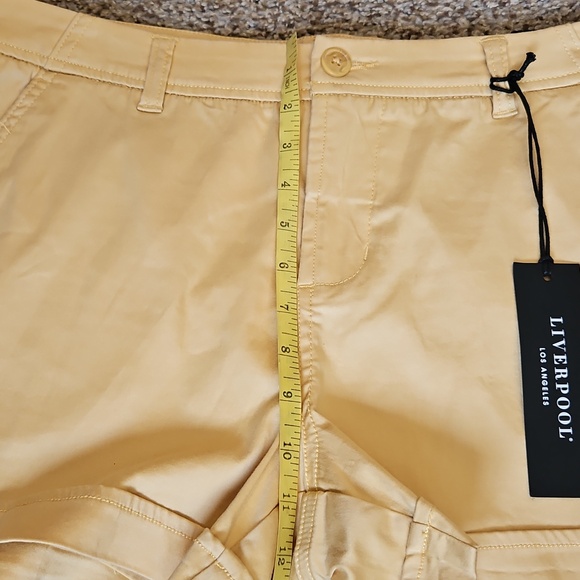 Liverpool Women's Mustard Yellow Roll-Cuff Shorts - Picture 4 of 7